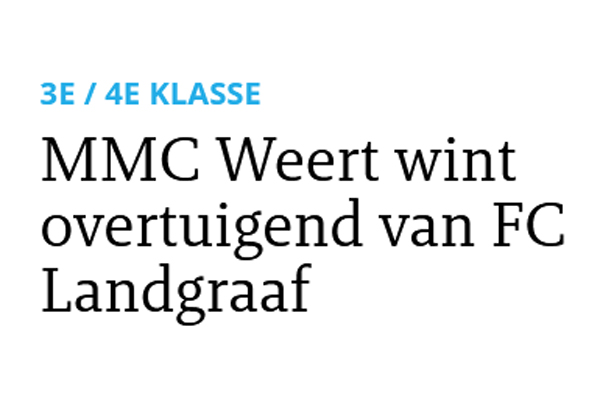 MMC Weert door naar 2e ronde nacompetitie