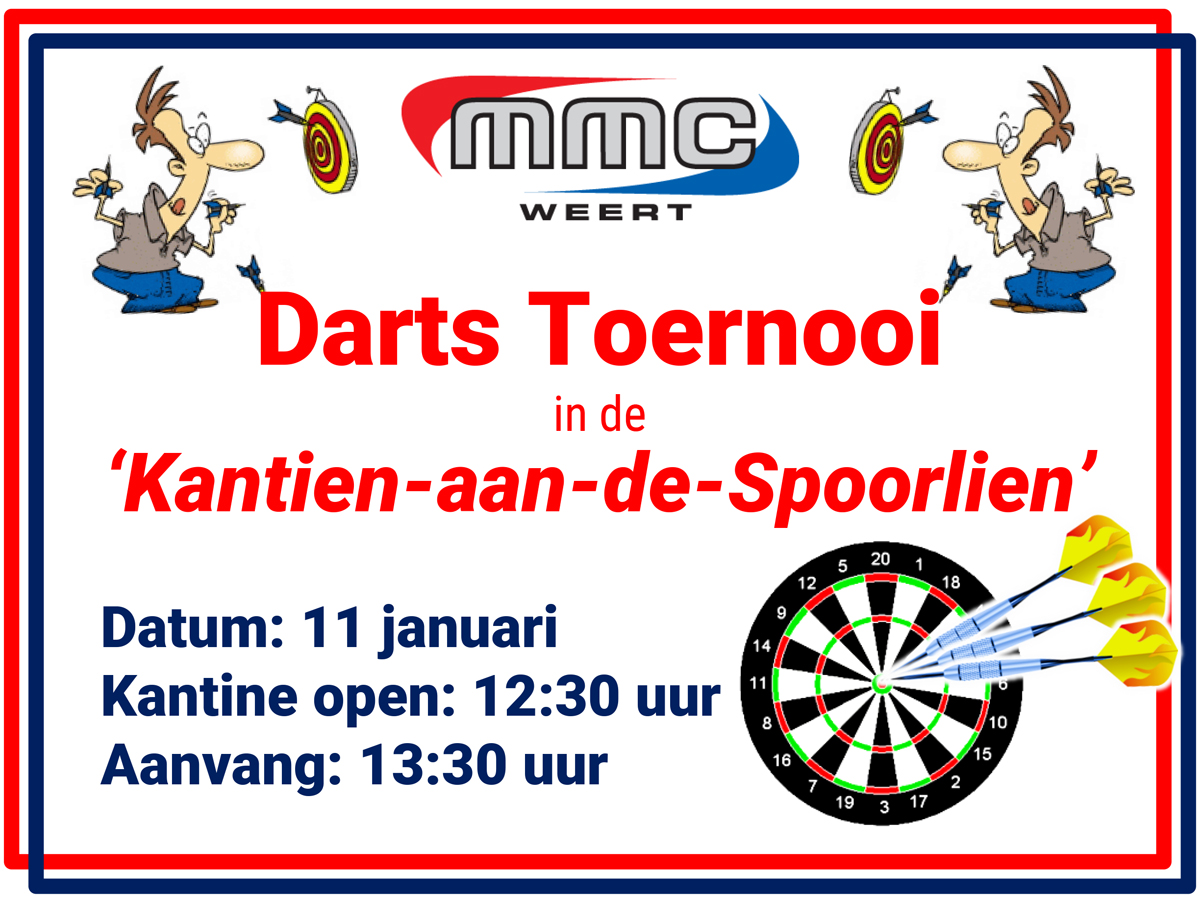 Doe mee aan het jaarlijkse MMC Weert Darttoernooi 1