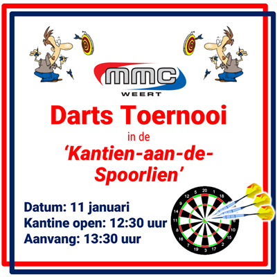 Doe mee aan het jaarlijkse MMC Weert Darttoernooi