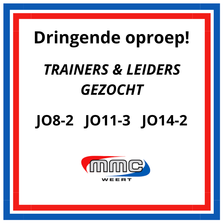 Dringende oproep: Trainers en Leiders gezocht!