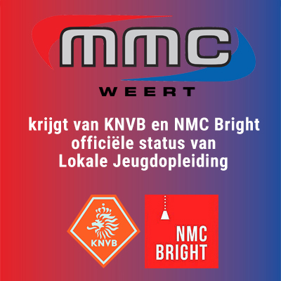 Jeugdopleiding MMC Weert krijgt officiële status van NMC Bright en KNVB
