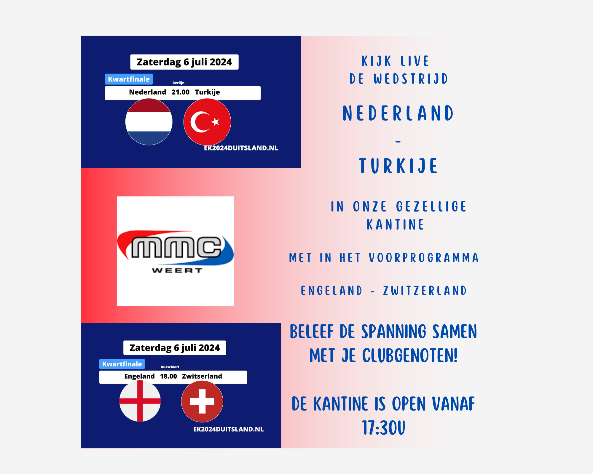 Nederland - Turkije bij MMC!