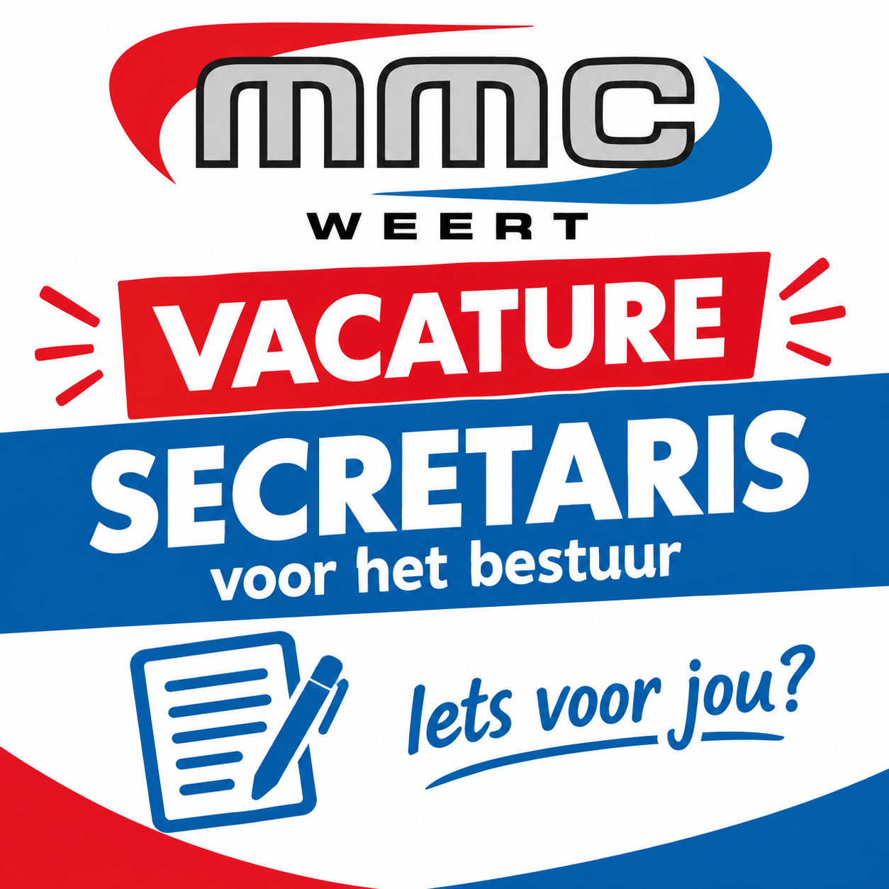 Secretaris gezocht voor het bestuur