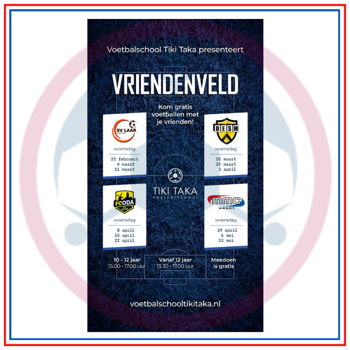 Tiki Taka voetbalschool presenteert Vriendenveld